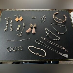 Elegant Silver and Gold Women's Jewelry Set